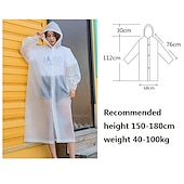 abordables Jardinería-Chubasquero reutilizable para mujer, ropa impermeable para hombre, poncho impermeable, capa de lluvia eva, cubierta de lluvia de plástico a la moda con capucha