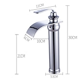 abordables Classiques-robinet de lavabo de salle de bain en laiton, robinets de bain à une poignée en or rose cascade avec eau chaude et froide
