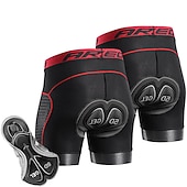 preiswerte Fahrradhosen Herren-Herren Einfarbig Fahrrad Unterwäsche Fahhrad Gepolsterte Shorts / Chamois Mountainbike MTB Straßenradsport Sport 3D-Polster Radfahren Schnelltrocknend Feuchtigkeitsableitend Schwarz Rot Bekleidung