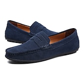 cheap Men&#039;s Slip-ons &amp; Loafers-Men&#039;s Loafers &amp; Slip-Ons Suede Shoes Plus Size Penny Loafers Driving Loafers Casual Outdoor Daily Suede Loafer Black Burgundy Navy Blue Summer Spring
