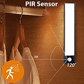 Χαμηλού Κόστους φως ντουλαπιού-69led pir αισθητήρας κίνησης νυχτερινό φως usb ντουλάπα φόρτισης ντουλάπα τοίχου φωτιστικό ανθρώπινο σώμα αυτόματη ανίχνευση νυχτερινού φωτός σκάλας κρεβατοκάμαρας φωτισμός έξυπνης νυχτερινής λάμπας