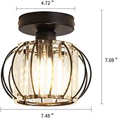 cheap Ceiling Lights-Unique Design Ceiling Lights LED Hallway Light Aisle Light Aluminum Crystal Vintage Style Stylish Black Modern Nordic Style