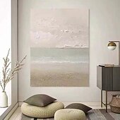 preiswerte Abstrakte Gemälde-Ölgemälde 100% Handarbeit, handgemalte Wandkunst auf Leinwand, vertikale, abstrakte Landschaft, rosa Meereslandschaft, moderne Heimdekoration, Dekoration, gerollte Leinwand, kein Rahmen, ungedehnt