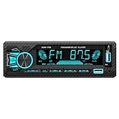 cheap Car Multimedia Players-Car Stereo Single DIN Radio with Bluetooth Car Audio Receivers LCD Display Hands-Free Calling Built-in Microphone MP3/2*USB FM Radio Receiver EQ Settings AUX Audio Input TF Suitable for 1Din Car Model