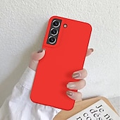 Недорогие Чехлы для Samsung-телефон Кейс для Назначение SSamsung Galaxy S24 S23 S22 S21 S20 Plus Ultra А73 А53 А33 A42 S25 Ультра Кейс на заднюю панель Силиконовый чехол противокапельный Защита от удара Однотонный Силикон