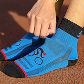 cheap Cycling Clothing Accessories-Compression Socks Athletic Sports Socks Crew Socks Cycling Socks Men's Football / Soccer Cycling / Bike Breathable Wearable 1 Pair Winter Solid Color Chinlon Black White Orange M L XL