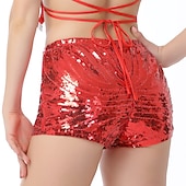 levne pole dancewear-Jazz tanec u tyče Kraťasy Čistá Barva Dámské Trénink Výkon Přírodní Flitry Polyester