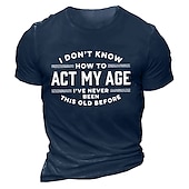 ieftine Tricouri amuzante pentru bărbați-Bărbați Scrisă Imprimeu Grafic Tricou Tricouri grafice Tricouri amuzante Tricouri cu slogan cămăși retro Manșon scurt Tricou Tipărire 3D Stil Nautic Cămașă Epocă Sport Modă În aer liber Stradă Zilnic