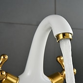 cheap Classical-Bathroom Sink Faucet,Classic Electroplated / Painted Finishes Centerset Two Handles One Hole Bath Taps
