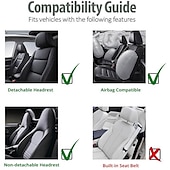 economico Coprisedili per auto-Copertura Universale per Sedile Anteriore Auto in PU Pelle Stile Moda Copertura Alta per Sedile Bucket Liscia Adatta alla Maggior Parte dei Veicoli