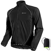 cheap Men&#039;s Jackets &amp; Gilets-Nuckily Men&#039;s Cycling Jacket Rain Jacket Packable Waterproof Windproof UV Protection Bike Jacket Windbreaker Mountain Bike MTB Road Bike Cycling City Bike Cycling Black White Yellow Bike Wear