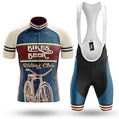 voordelige Herenkleding sets-Voor heren Wielrenshirt met strakke shorts Korte mouw Bergracen Wegwielrennen Zwart Rood Marine Blauw Grafisch Fietsen Sportoutfits 3D-pad Ademend Sneldrogend Achterzak Polyester Spandex Sport