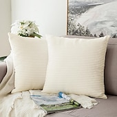cheap Textured Throw Pillows-Decorative Toss Pillows Corduroy Pillow Cushion Cover Bedside Sofa Back Cushion Office Lumbar Solid Color Pillow Cover Without Core Pink Blue Sage Green Purple Yellow