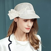levne Party klobouky-len Klobouk Kentucky Derby / Klobouky s Mašle 1ks Svatební / Večírek Přílba
