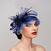 preiswerte Faszinator-Federn  Netz Fascinator  Hüte  Kopfstück mit Feder  Kappe  Blume 1 Stück Hochzeit  Pferderennen  Melbourne Cup Kopfstück für einen beeindruckenden Look am Renntag