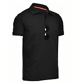 cheap Men&#039;s Classic Polo-Men&#039;s Hiking Tee shirt Top Outdoor Breathable Quick Dry Lightweight Black Green khaki Fishing Climbing Beach