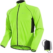 cheap Men&#039;s Jackets &amp; Gilets-Nuckily Men&#039;s Cycling Jacket Rain Jacket Packable Waterproof Windproof UV Protection Bike Jacket Windbreaker Mountain Bike MTB Road Bike Cycling City Bike Cycling Black White Yellow Bike Wear