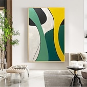 voordelige Abstracte schilderijen-olieverfschilderij handgemaakte handgeschilderde kunst aan de muur moderne kleur eenvoudige lijn abstract huisdecoratie decor gerold canvas geen frame niet uitgerekt