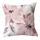 cheap Floral &amp; Plants Style-Spring Double Side Cushion Cover 1PC Soft Decorative Square Throw Pillow Cover Cushion Case Pillowcase for Sofa Bedroom Superior Quality Machine Washable