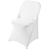 cheap Dining Chair Cover-Folding Chair Covers Black Stretch Chair Covers Upgraded Universal Washable Fitted Chair Slipcovers Protector for Party, Wedding, Holidays, Banquet, Celebration