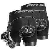 preiswerte Fahrradhosen Herren-Herren Einfarbig Fahrrad Unterwäsche Fahhrad Gepolsterte Shorts / Chamois Mountainbike MTB Straßenradsport Sport 3D-Polster Radfahren Schnelltrocknend Feuchtigkeitsableitend Schwarz Rot Bekleidung