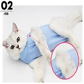 お買い得  犬の服とアクセサリー-犬用 猫用 手術回復スーツ 高通気性 ソフト 快適 安全用具 犬服
