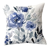cheap Floral &amp; Plants Style-Spring Double Side Cushion Cover 1PC Soft Decorative Square Throw Pillow Cover Cushion Case Pillowcase for Sofa Bedroom Superior Quality Machine Washable