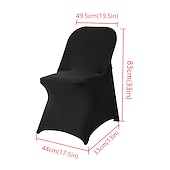 cheap Dining Chair Cover-Folding Chair Covers Black Stretch Chair Covers Upgraded Universal Washable Fitted Chair Slipcovers Protector for Party, Wedding, Holidays, Banquet, Celebration