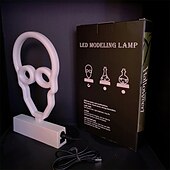 billiga LED-neonlampor-neon nattljus godis fladdermus döskallehatt formad aaa batteridriven usb-driven