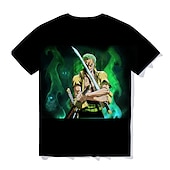 お買い得  漫画と映画のキャラクターグラフィック-ワンピース ロロノア・ゾロ Ｔシャツ(21) カトゥーン マンガ アニメ 3D 原宿 グラフィック柄 カワイイ 用途 カップル用 男性用 女性用 成人 キャンパス 3Dプリント