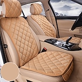 cheap Car Seat Covers-2PCS Universal Flocking Cloth Car Seat Cover – Four Seasons, Built-In Storage, Easy to Install, Interior Protector