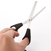 baratos Cuidados com o Cabelo-4 pçs/conjunto tesoura de cabeleireiro doméstico tesoura de desbaste de corte de cabelo tesoura de barbeiro tesoura de dente plano pente ferramentas de estilo de cabelo