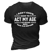 ieftine Tricouri amuzante pentru bărbați-Bărbați Scrisă Imprimeu Grafic Tricou Tricouri grafice Tricouri amuzante Tricouri cu slogan cămăși retro Manșon scurt Tricou Tipărire 3D Stil Nautic Cămașă Epocă Sport Modă În aer liber Stradă Zilnic