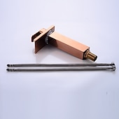 economico Classici-rubinetto da bagno con maniglia singola, rubinetti per vasca da bagno monoforo in bronzo lucidato a olio/cascata/centrale, rubinetto per lavabo in ottone con acqua calda e fredda