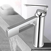 abordables Classiques-Robinet de lavabo de salle de bain, robinet de salle de bain noir, robinets de bain en forme de pistolet à un trou en laiton (noir/gris/chrome/doré)
