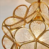 preiswerte Kristall-Deckenleuchte-20 cm Deckenleuchte LED Blumendesign Pendelleuchte Laternendesign Glas Messing modern 220-240v