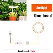 Χαμηλού Κόστους Φώτα Ανάπτυξης Φυτών-angel grow light 4 ή 3 δακτυλίους dc5v usb φυτολάμπα για φυτά led full spectrum λάμπα για σπορόφυτα φυτών εσωτερικού χώρου παχύφυτα λουλουδιών σπιτιού 1τμχ
