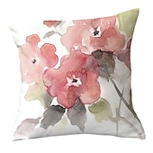 cheap Floral &amp; Plants Style-Spring Double Side Cushion Cover 1PC Soft Decorative Square Throw Pillow Cover Cushion Case Pillowcase for Sofa Bedroom Superior Quality Machine Washable