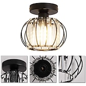 cheap Ceiling Lights-Unique Design Ceiling Lights LED Hallway Light Aisle Light Aluminum Crystal Vintage Style Stylish Black Modern Nordic Style