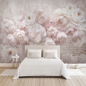 economico Carta da parati-murale 3d carta da parati autoadesiva fiore rosa rivestimento murale adesivo pellicola peel and stick vinile rimovibile pvc materiale impermeabile decorazioni per la casa più dimensioni