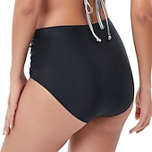 preiswerte Surfen, Tauchen &amp; Schnorcheln-Damen Badeshorts Bikinihose mit hoher Taille Einfarbig Hohe Taille Gerafft Schnelltrocknend Leicht Atmungsaktiv Unterteile Surfen Strand Wassersport Sommer