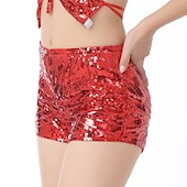 levne pole dancewear-Jazz tanec u tyče Kraťasy Čistá Barva Dámské Trénink Výkon Přírodní Flitry Polyester