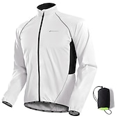 cheap Men&#039;s Jackets &amp; Gilets-Nuckily Men&#039;s Cycling Jacket Rain Jacket Packable Waterproof Windproof UV Protection Bike Jacket Windbreaker Mountain Bike MTB Road Bike Cycling City Bike Cycling Black White Yellow Bike Wear