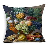 billige blomster- og plantestil-gårdshus dobbelt sideputetrekk 1 stk mykt dekorativt firkantet putetrekk putetrekk putetrekk for soverom stue overlegen kvalitet maskinvaskbar innendørs pute til sofa sofaseng stol