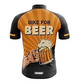 abordables Maillots Hombre-Hombre Maillot de Ciclismo Gracioso Cerveza Manga Corta Bicicleta Maillot Camiseta con 3 bolsillos traseros MTB Bicicleta Montaña Ciclismo Carretera Secado rápido Bandas Reflectantes Bolsillo trasero