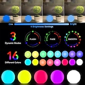 voordelige Onderwaterverlichting-Drijvende zwembad verlichting 6 stks 2 stks 16 kleur veranderende rgb led bal lichten ip67 waterdicht 7.8 cm hot tub nachtverlichting zwembad speelgoed