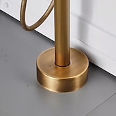 economico Rubinetti per vasca da bagno-rubinetto per vasca da bagno vintage montaggio a pavimento, miscelatore per riempimento vasca da bagno indipendente con doccetta a mano, rubinetto per doccia con beccuccio ad arco alto girevole a 360°