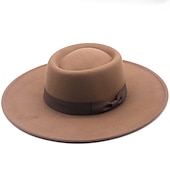 cheap Party Hats-Hats Flannel Bucket Hat Party / Evening Holiday Kentucky Derby Melbourne Cup Cocktail Simple Solid Color With Bowknot Headpiece Headwear