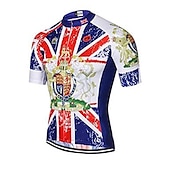 Bărbați Jersey de ciclism Cu model UK Steag Național Manșon scurt Bicicletă Jerseu Topuri cu 3 buzunare spate Ciclism montan Ciclism stradal Rezistent la UV Uscare rapidă Înapoi de buzunar ieftine Tricouri pentru bărbați-Bărbați Jersey de ciclism Cu model UK Steag Național Manșon scurt Bicicletă Jerseu Topuri cu 3 buzunare spate Ciclism montan Ciclism stradal Rezistent la UV Uscare rapidă Înapoi de buzunar