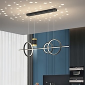 abordables Suspension-led pendentif lumière simple lustre moderne designer projection étoile lune lumière restaurant table bar